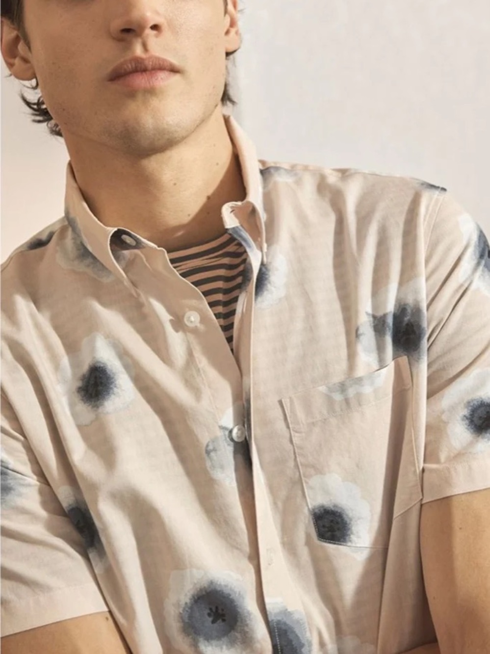 Club Monaco poplin print shirt